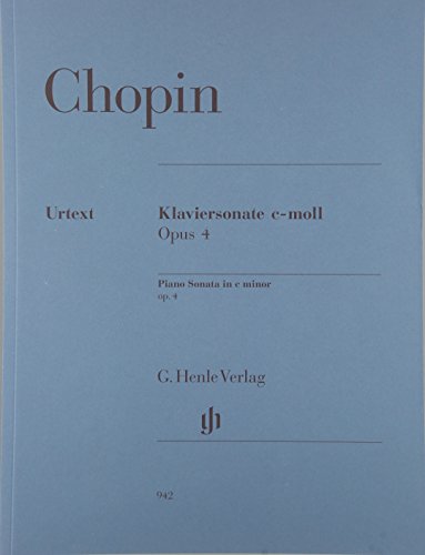 Klaviersonate c-moll op. 4: Besetzung: Klavier zu zwei Händen (G. Henle Urtext-Ausgabe)