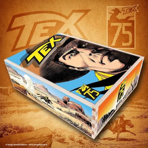 Tex 75. Box legno. Con shopper in tela, cartolina von Sergio Bonelli Editore
