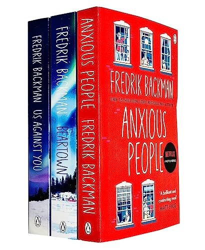 Fredrik Backman 3 Books Collection Set( Anxious People, Us Against You & Beartown)