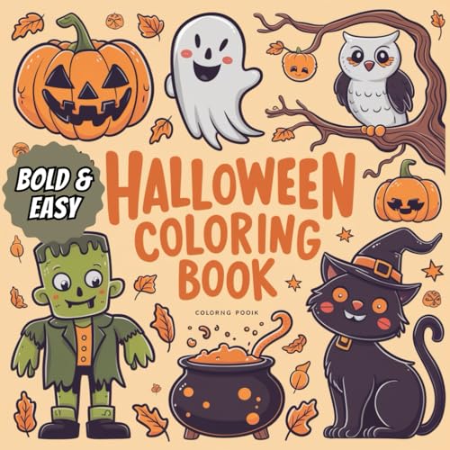 Halloween Coloring Book: Simple Designs for Kids, Teens Adults | Featuring 40 Bold & Easy Simple Designs to Color and Relax Halloween Coloring Book: Simple Designs for Kids, Teens Adults | Featuring 40 Bold & Easy Simple Designs to Color and Relax von Independently published