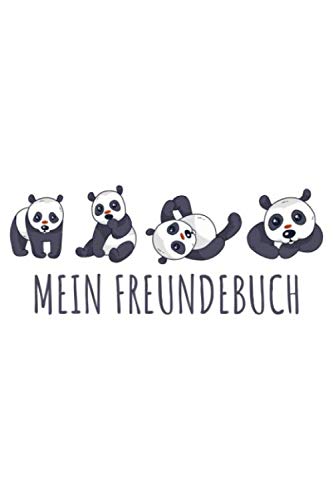 MEIN FREUNDEBUCH: Tolles Freundschaftsbuch I Motiv: Pandas I 110 Seiten zum Ausfüllen I Format 6x9 Zoll, DIN A5 I Soft Cover matt I