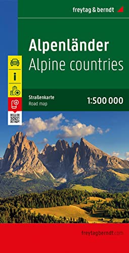 Alpenländer - Österreich - Slowenien - Italien - Schweiz - Frankreich, Autokarte 1:500.000 (freytag & berndt Auto + Freizeitkarten)