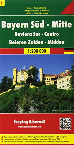 Bayern Süd - Ober- und Niederbayern - Schwaben, Autokarte 1:200.000: Touristische Informationen, Ortsregister mit PLZ, GPS-tauglich, LZ 2020-2023 (freytag & berndt Auto + Freizeitkarten) Bayern Süd - Ober- und Niederbayern - Schwaben, Autokarte 1:200.000: Touristische Informationen, Ortsregister mit PLZ, GPS-tauglich, LZ 2020-2023 (freytag & berndt Auto + Freizeitkarten)