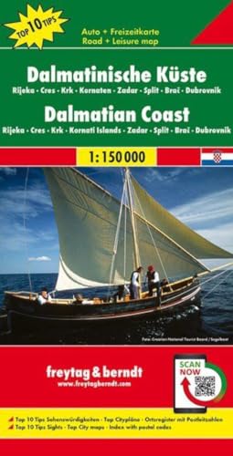 Dalmatinische Küste, Rijeka-Cres-Krk-Kornaten-Zadar-Split-Brac-Dubrovnik. Autokarte. 1 : 150 000. Dalmatinische Küste, Rijeka-Cres-Krk-Kornaten-Zadar-Split-Brac-Dubrovnik. Autokarte. 1 : 150 000.