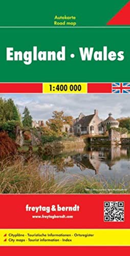 England - Wales, Autokarte 1:400.000: Citypläne. Ortsregister. Touristische Informationen (freytag & berndt Auto + Freizeitkarten) von Freytag & Berndt