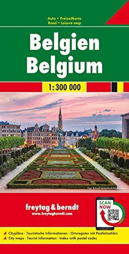 Belgien, Autokarte 1:300.000: Citypläne, Touristische Informationen, Ortsregister mit Postleitzaglen (freytag & berndt Auto + Freizeitkarten) von FREYTAG-BERNDT UND ARTARIA
