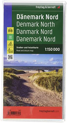 Dänemark Nord und Süd, Autokarten Set 1:150.000: 2 Blätter in Kunststoff-Hülle mit Infoguide und Top Tips
