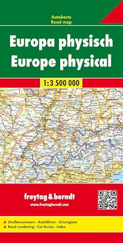 Europa physisch, Autokarte 1:3,5 Mio. (freytag & berndt Auto + Freizeitkarten) von Freytag & Berndt
