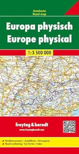 Europa physisch, Autokarte 1:3,5 Mio. (freytag & berndt Auto + Freizeitkarten) von FREYTAG-BERNDT UND ARTARIA