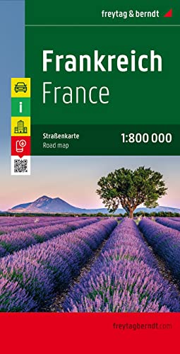 Frankreich, Autokarte 1:800.000: Citypläne, Touristische Informationen, Ortsregister mit Postleitzahlen (freytag & berndt Auto + Freizeitkarten) von Freytag + Berndt
