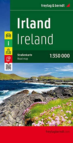 Irland, Autokarte 1:350.000: Citypläne, Touristische Informationen, Ortsregister