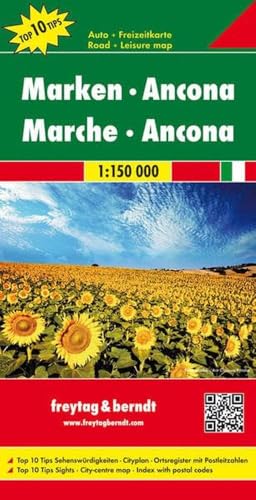 Marken - Ancona, Autokarte 1:150.000, Top 10 Tips (freytag & berndt Auto + Freizeitkarten)