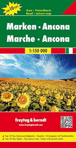 Marken - Ancona, Autokarte 1:150.000, Top 10 Tips (freytag & berndt Auto + Freizeitkarten)