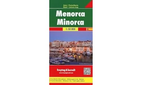 Menorca, Autokarte 1:50.000: 1:50.000. Touristische Informationen, Entfernungen in km, Marinas von Freytag & Berndt