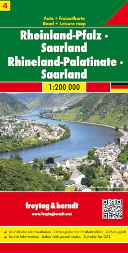 Rheinland Pfalz - Saarland, Autokarte 1:200.000 von Freytag & Berndt