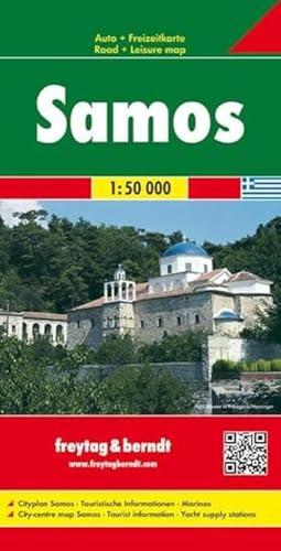 Samos, Autokarte 1:50.000: Mit touristischen Informationen, Autofähren, Marinas (freytag & berndt Auto + Freizeitkarten, Band 811) von Freytag + Berndt