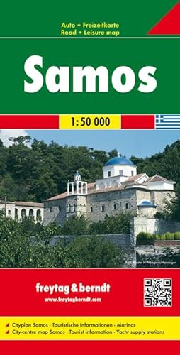 Samos, Autokarte 1:50.000: Mit touristischen Informationen, Autofähren, Marinas (freytag & berndt Auto + Freizeitkarten, Band 811)