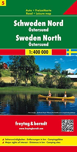 Schweden Nord - Östersund, Autokarte 1:400.000 von Freytag + Berndt