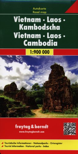 Vietnam - Laos - Kambodscha, Autokarte 1:900.000: Touristische Informationen. Nationalparks. Ortsregister (freytag & berndt Auto + Freizeitkarten, Band 186) von Freytag + Berndt