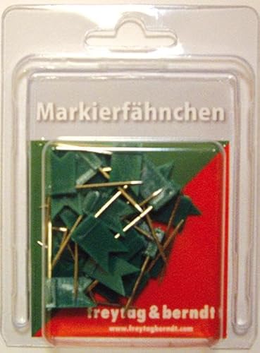 Pin Fähnchen grün: 30 Stk. Packung, 32 mm Stecklänge (freytag & berndt Bücher + Specials) von Freytag + Berndt