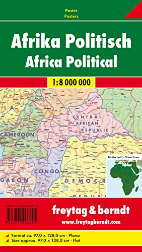 Afrika physisch-politisch: 1:8 Mill. (freytag & berndt Poster + Markiertafeln)