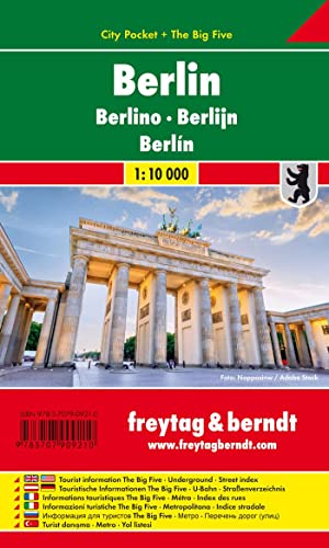 Berlin, Stadtplan 1:10.000, City Pocket + The Big Five (freytag & berndt Stadtpläne)