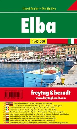 Elba, Island Pocket, Autokarte 1:45.000: Touristische Informationen The Big Five, Cityplan, Ortsregister von Freytag & Berndt