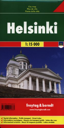 Helsinki, Stadtplan 1:15.000 von Freytag + Berndt