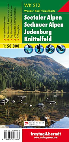 Freytag Berndt Wanderkarten, WK 212, Seetaler Alpen, Seckauer Alpen, Judenburg, Knittelfeld, GPS, UTM - Maßstab 1:50 000 von FREYTAG-BERNDT UND ARTARIA