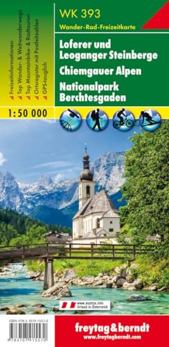 WK 393 Loferer und Leoganger Steinberge - Chiemgauer Alpen - Nationalpark Berchtesgaden, Wanderkarte 1:50.000: Wandel- en fietskaart 1:50 000 (freytag & berndt Wander-Rad-Freizeitkarten) von Freytag + Berndt