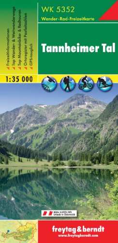 WK 5352 Tannheimer Tal, Wanderkarte 1:35.000: Freizeitinformationen, Top Wander- & Weitwanderwege, Top Mountainbike- & Radrouten, Ortsregister mit ... (freytag & berndt Wander-Rad-Freizeitkarten) von Freytag & Berndt