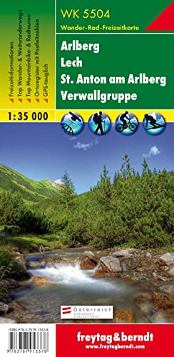 WK 5504 Arlberg - Lech - St. Anton am Arlberg - Verwallgruppe, Wanderkarte 1:35.000 (freytag & berndt Wander-Rad-Freizeitkarten) von Freytag + Berndt