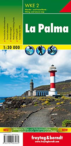 La Palma, Wanderkarte 1:30.000, WKE 2: GPS-tauglich, Wanderrouten, Radrouten (freytag & berndt Wander-Rad-Freizeitkarten)