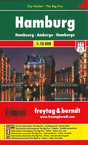 Hamburg, City Pocket, Stadtplan 1:10.000 von FREYTAG-BERNDT UND ARTARIA