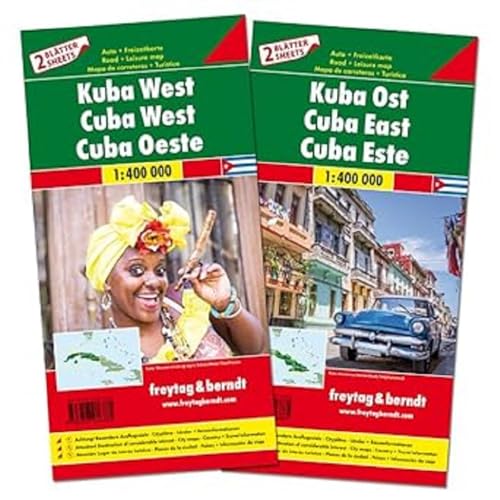 Kuba West und Ost, Autokarten Set 1:400.000 (freytag & berndt Auto + Freizeitkarten)