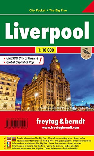 Liverpool, City Pocket, Stadtplan 1:10.000