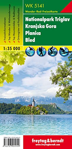 WK 5141 Nationalpark Triglav - Kranjska Gora - Planica - Bled, Wanderkarte 1:35.000: Wandel- en fietskaart 1:35 000 (freytag & berndt Wander-Rad-Freizeitkarten) von Freytag & Berndt