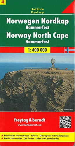 Norwegen Nordkap - Hammerfest, Autokarte 1:400.000: Touristische Informationen. Fähren. Ortsregister mit Postleitzahlen (freytag & berndt Auto + Freizeitkarten) von Freytag + Berndt
