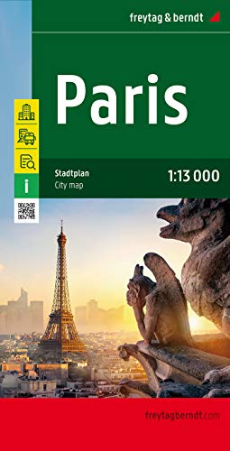 Paris, Stadtplan 1:13.000: Touristische Informationen. Straßenverzeichnis. Öffentliche Verkehrsmittel (freytag & berndt Stadtpläne)