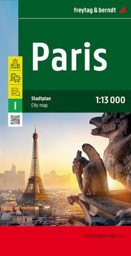 Paris, Stadtplan 1:13.000: Touristische Informationen. Straßenverzeichnis. Öffentliche Verkehrsmittel (freytag & berndt Stadtpläne)