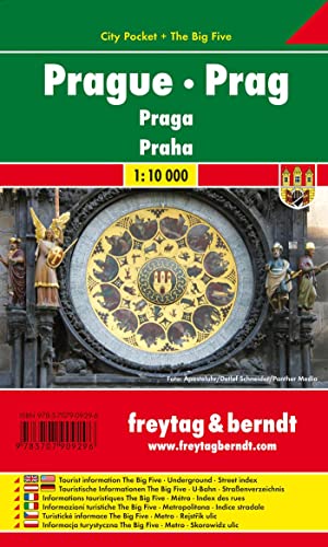 Prag, Stadtplan 1:10.000, City Pocket + The Big Five: Touristische Informationen The Big Five, U-Bahn, Straßenverzeichnis (freytag & berndt Stadtpläne) von FREYTAG-BERNDT UND ARTARIA