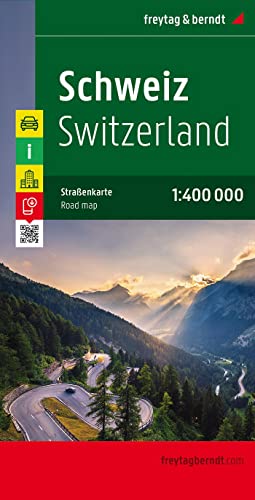 Schweiz, Autokarte 1:400.000 von Freytag + Berndt