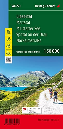 Liesertal - Maltatal - Millstätter See - Spittal an der Drau - Nockalmstraße, Wanderkarte 1:50.000, WK 221: GPS-Punkte. Freizeitführer. Ortsregister (freytag & berndt Wander-Rad-Freizeitkarten)