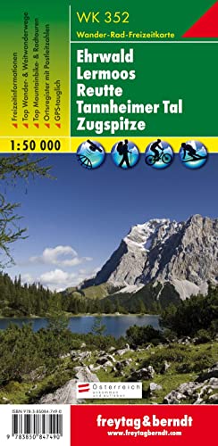 WK 352 Ehrwald - Lermoos - Reutte - Tannheimer Tal - Zugspitze, Wanderkarte 1:50 000 von Freytag + Berndt