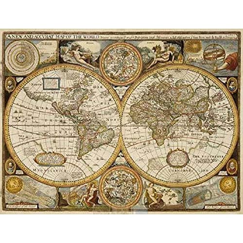 Welt Antik, Karte von John Speed 1651, Poster, metallbestäbt: Weltkarte von John Speed 1651. Plano (freytag & berndt Poster + Markiertafeln, Band 2)