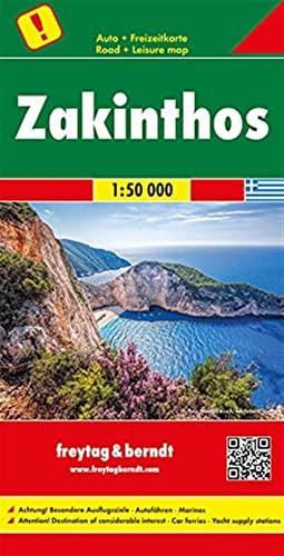 Zakinthos, Autokarte 1:50.000: Auto + Freizeitkarte. 1:50.000 von Freytag & Berndt