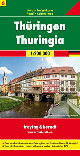 Thüringen, Autokarte 1:200.000 von Freytag + Berndt