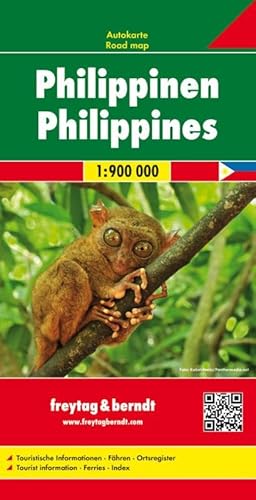 Philippinen, Autokarte 1:900.000: Touristische Informatione, Fähren, Ortsregister von Freytag + Berndt