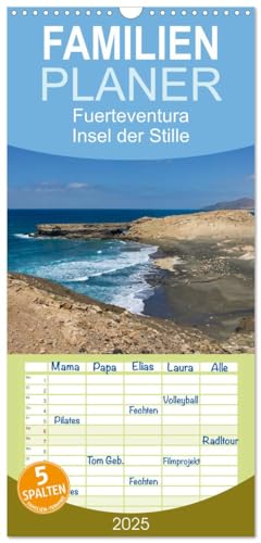 Familienplaner 2025 - Fuerteventura, Insel der Stille mit 5 Spalten (Wandkalender, 21 cm x 45 cm), CALVENDO