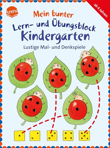 Lustige Mal- und Denkspiele: Mein bunter Lern- und Übungsblock Kindergarten von Arena